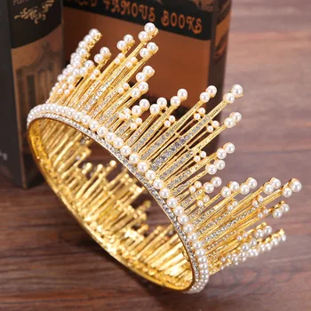 Handmade Simulated Pearl Crystal Crown for Princesses Women Luxury Round Tiaras Headband Bride Wedding Accessories 2018 Fashion
Handmade Simulated Pearl Crystal Crown for Princesses Women Luxury Round Tiaras Headband Bride Wedding Accessories 2018 Fashion