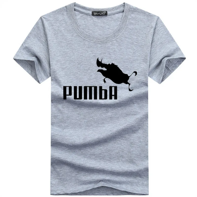 BINYU 2018 Милый Забавный тройник футболки homme Pumba (Пумба) для мужчин с коротким