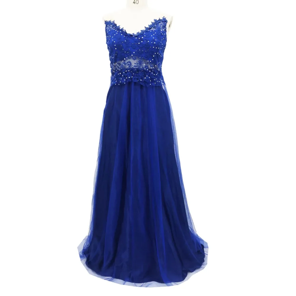 Blue Sexy Sequin Long Dress Ladies Formal Evening Party Glittering Maxi Female Deep V Neck Sleeveless Mesh | Свадьбы и торжества