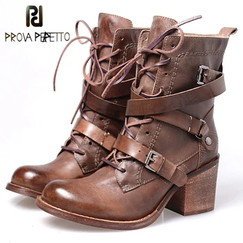 Prova Perfetto Warm Plush in Winter Short Boots Women Front Lace Up Square High Heel Martin Shoes Buckle Belt Motorcycle Boots
Prova Perfetto Warm Plush in Winter Short Boots Women Front Lace Up Square High Heel Martin Shoes Buckle Belt Motorcycle Boots