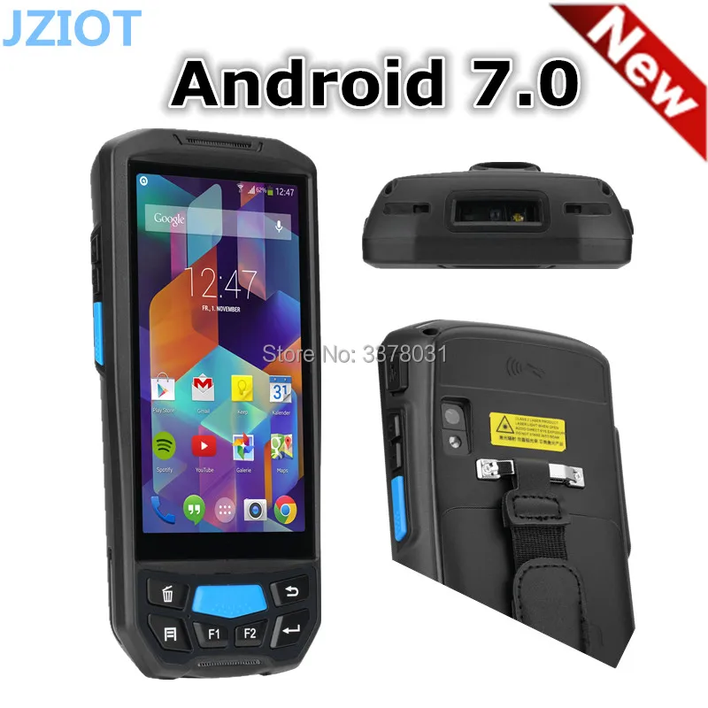 Фото Дешевый портативный Android карманный терминал PDA 1D считыватель штрих-кодов Bluetooth RFID