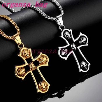 10pcs European and American fashion hip hop Skull Cross Necklaces men ornaments alloy long sweater chain 2 colors available
10pcs European and American fashion hip hop Skull Cross Necklaces men ornaments alloy long sweater chain 2 colors available