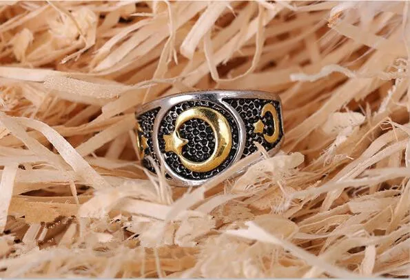 Ancient Bronze Moon Star Finger Rings for Men Muslim Islamic Arabic Middle East Religious Jewelry Hip Hop Men Fashion Rings SR 4
Ancient Bronze Moon Star Finger Rings for Men Muslim Islamic Arabic Middle East Religious Jewelry Hip Hop Men Fashion Rings SR 4