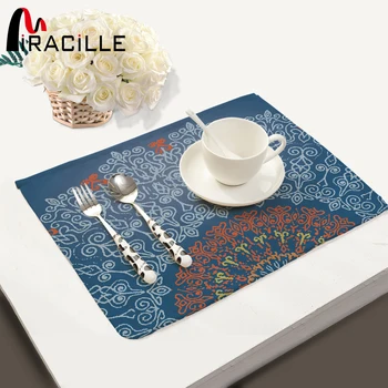 Miracille 2/4/6 pcs Placemat Mandala Geometry Mat Kitchen Accessories Drink Coaster Pad Plate almofada Doilies Pad Table Mats 
Miracille 2/4/6 pcs Placemat Mandala Geometry Mat Kitchen Accessories Drink Coaster Pad Plate almofada Doilies Pad Table Mats