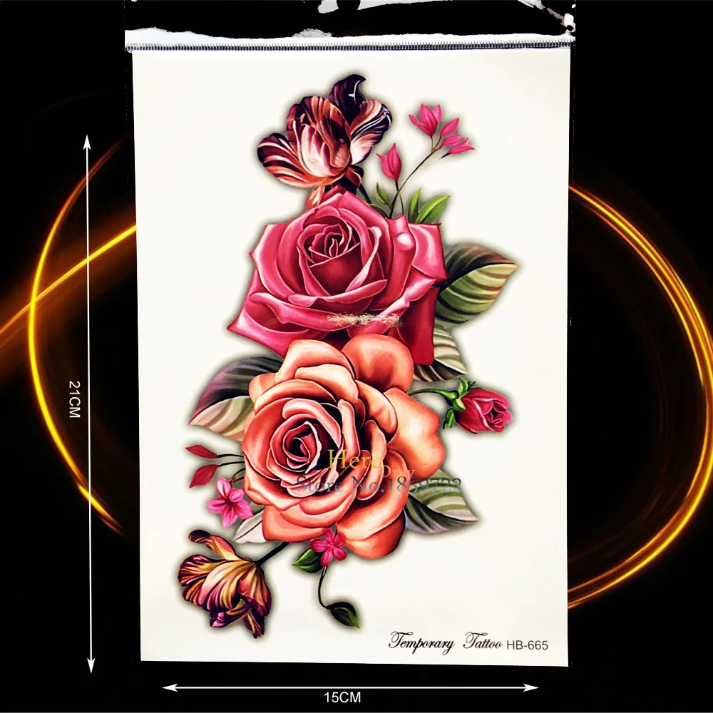 Sexy Women Body Leg Art Temporary Tattoo Rose Flower Arm Tatoo Sleeve Waterproof Back Decals Fake Shoulder Tattoo Sticker HHB665
Sexy Women Body Leg Art Temporary Tattoo Rose Flower Arm Tatoo Sleeve Waterproof Back Decals Fake Shoulder Tattoo Sticker HHB665