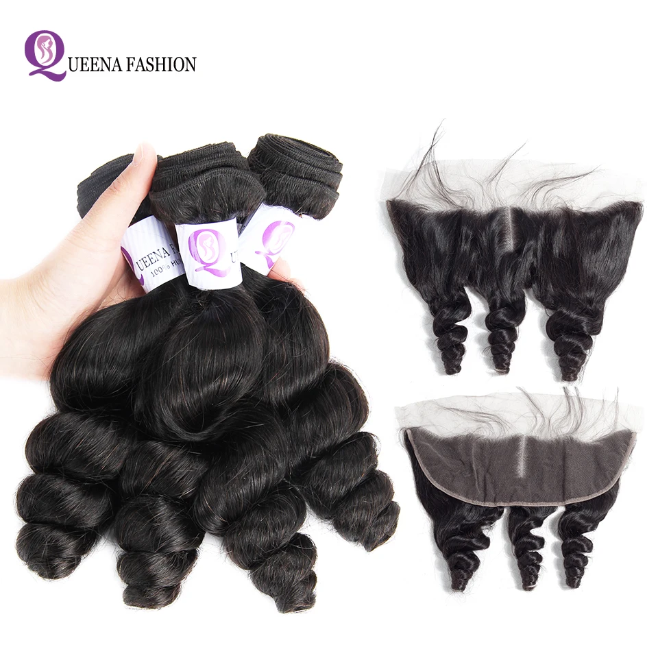 Goodliness Malaysian Hair Loose Wave Bundles With Frontal Natural Color Remy Human Hair Weave 3Bundles With Lace Frontal Closure
Goodliness Malaysian Hair Loose Wave Bundles With Frontal Natural Color Remy Human Hair Weave 3Bundles With Lace Frontal Closure