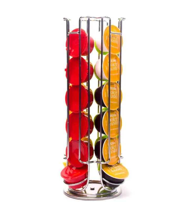Free shipping high quality Rotating Coffee Pod Holder Coffee Capsule Storage Rack for 24pcs Dolce Gusto Capsule display rack
Free shipping high quality Rotating Coffee Pod Holder Coffee Capsule Storage Rack for 24pcs Dolce Gusto Capsule display rack