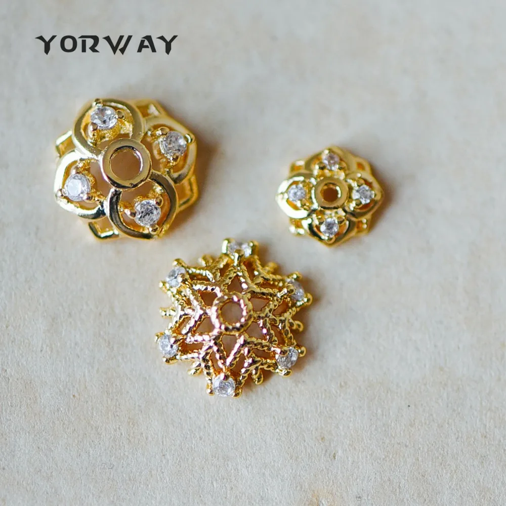 10pcs/ lot Cubic Zirconia Micro Pave Bead Caps, Real Gold plated Brass, CZ Paved Flower Cap Ends, Lead Nickel Free
10pcs/ lot Cubic Zirconia Micro Pave Bead Caps, Real Gold plated Brass, CZ Paved Flower Cap Ends, Lead Nickel Free