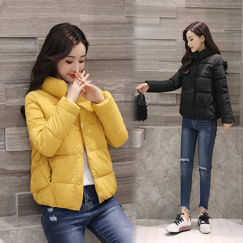 Stand Collar Winter Jacket Women With Big Pockets Outwear Womens Winter Jackets Short Casaco Feminino Inverno 2019 Coat Parka
Stand Collar Winter Jacket Women With Big Pockets Outwear Womens Winter Jackets Short Casaco Feminino Inverno 2019 Coat Parka