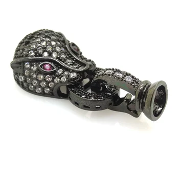 Gun Black Micro Pave Clear CZ Cubic Zirconia Animal Leopard Head Fold Over Clasps Jewelry Findings For Bracelet Jewelry Making
Gun Black Micro Pave Clear CZ Cubic Zirconia Animal Leopard Head Fold Over Clasps Jewelry Findings For Bracelet Jewelry Making