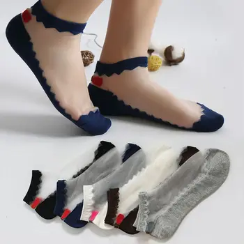 1 Pair Ultra lace Thin Socks women girls summer Crystal Jacquard Elastic Short Socks transparent calcetines
1 Pair Ultra lace Thin Socks women girls summer Crystal Jacquard Elastic Short Socks transparent calcetines