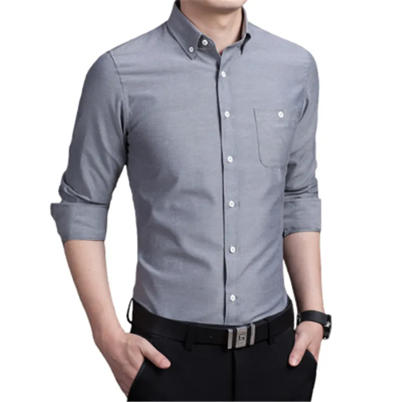 2019 New Business Men Long Sleeve Shirts Solid Casual Oxford Shirt Men Slim Fit Turn-down Collar Social Mens Shirts
2019 New Business Men Long Sleeve Shirts Solid Casual Oxford Shirt Men Slim Fit Turn-down Collar Social Mens Shirts