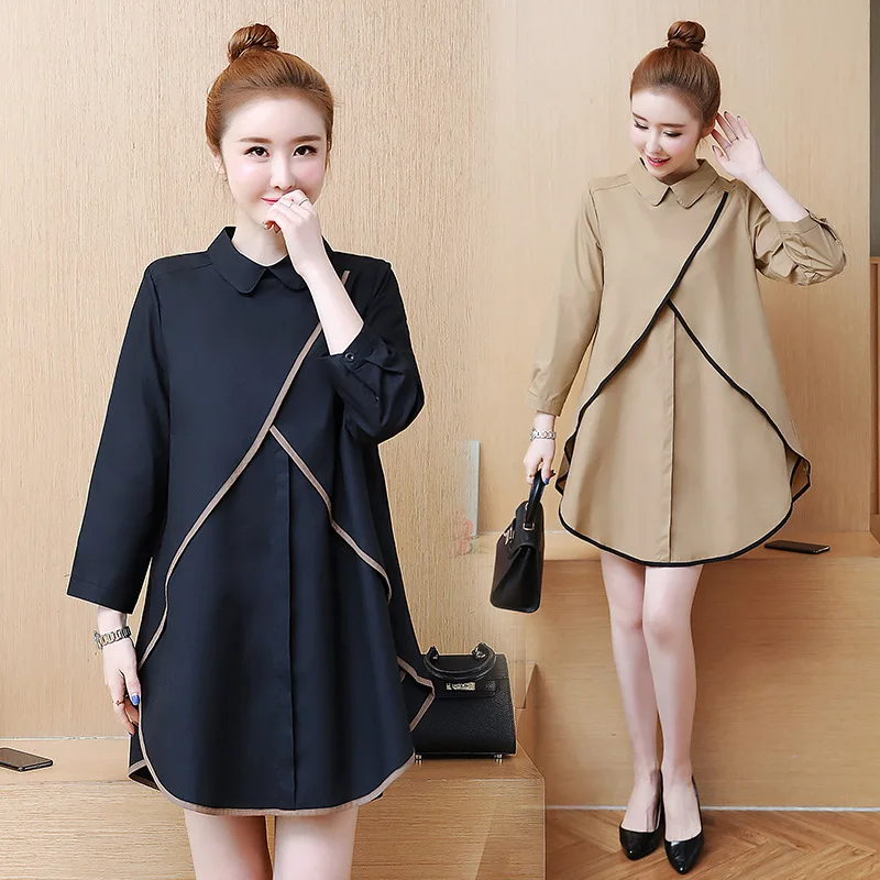 Spring Female Fashion loose long shirt Peter pan Collar casual shirt dresses irregular cute flare tops plus size blouse 4XL 5XL
Spring Female Fashion loose long shirt Peter pan Collar casual shirt dresses irregular cute flare tops plus size blouse 4XL 5XL