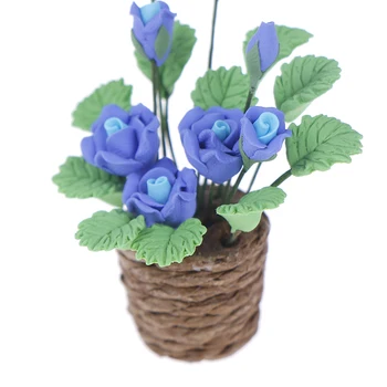 New Clay Purple Rose Flower in Pot for Dolls House Living Room Bedroom Garden Decor 1/12 Dollhouse Miniature Ornament
New Clay Purple Rose Flower in Pot for Dolls House Living Room Bedroom Garden Decor 1/12 Dollhouse Miniature Ornament