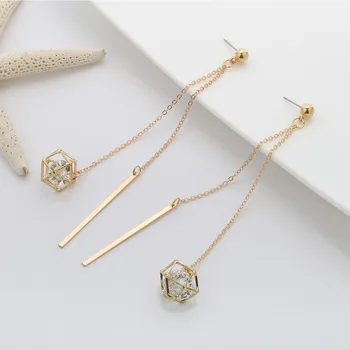 Ingesight.Z Fashion Geometric Hollow Ball with Crystal Dangle Earrings Tassel Jewelry Women Gold Color Drop Earrings Accessories
Ingesight.Z Fashion Geometric Hollow Ball with Crystal Dangle Earrings Tassel Jewelry Women Gold Color Drop Earrings Accessories