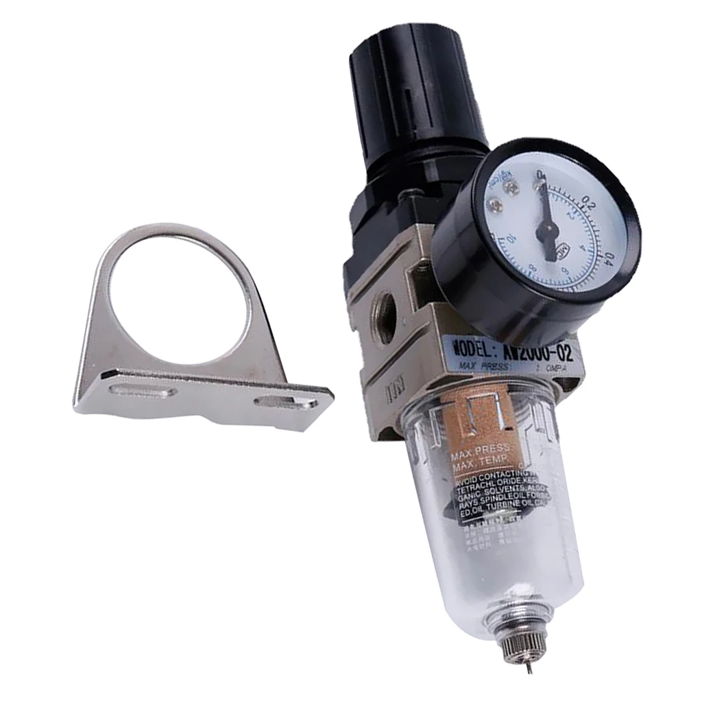 AW2000-02 1/4'' Air Filter Regulator Moisture Trap Pressure Gauge Compressor 
AW2000-02 1/4'' Air Filter Regulator Moisture Trap Pressure Gauge Compressor