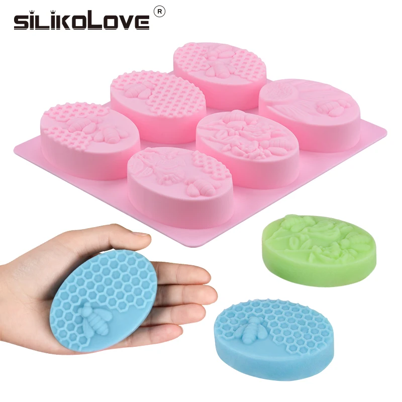 SILIKOLOVE 6 Cavity Oval Shaped 3d Silicone Soap Molds Honey Bee DIY Wedding Moulds Handmade Making Tools Easy to clean
SILIKOLOVE 6 Cavity Oval Shaped 3d Silicone Soap Molds Honey Bee DIY Wedding Moulds Handmade Making Tools Easy to clean