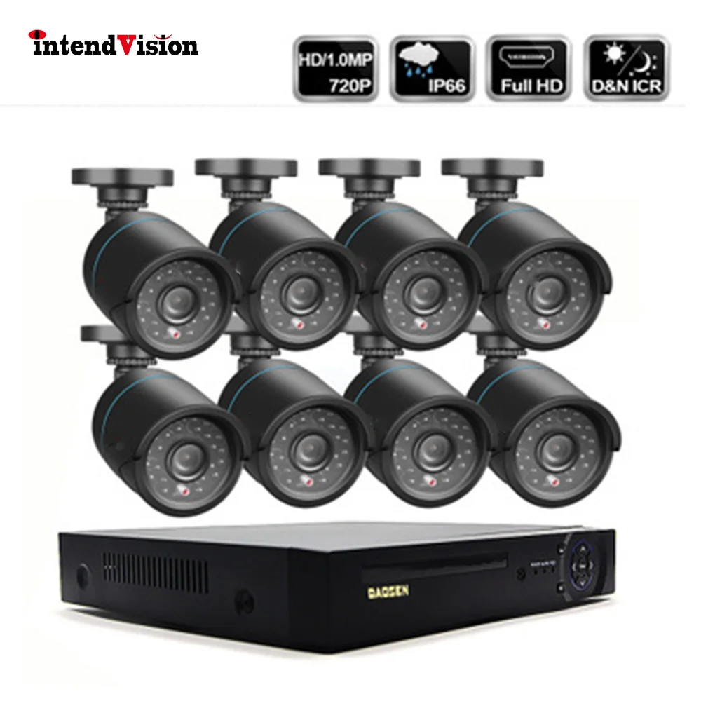 Intendvision 8CH P2P сетевой видеорегистратор комплект видеонаблюдения Система с 720P ip