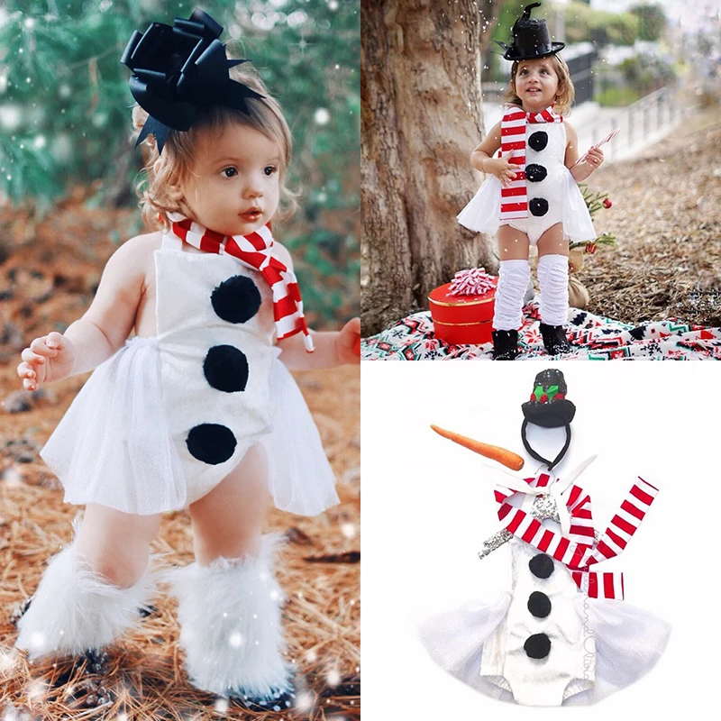 baby girl snowman outfit