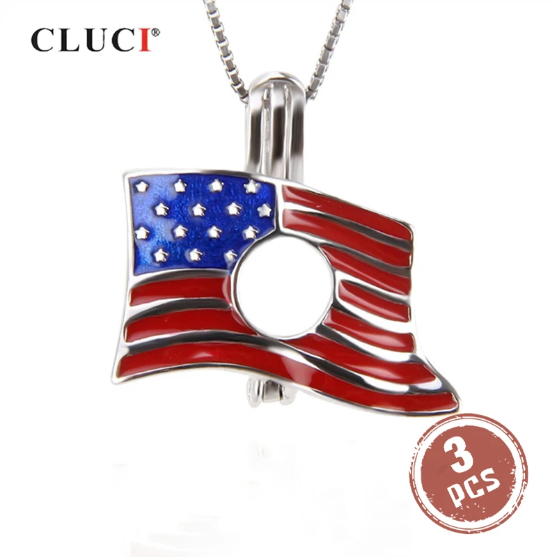 CLUCI 3pcs Silver 925 USA Flag Shaped Pendant Women Necklace Accessory 925 Sterling Silver Flag Pendant Pearl Locket SC274SB
CLUCI 3pcs Silver 925 USA Flag Shaped Pendant Women Necklace Accessory 925 Sterling Silver Flag Pendant Pearl Locket SC274SB