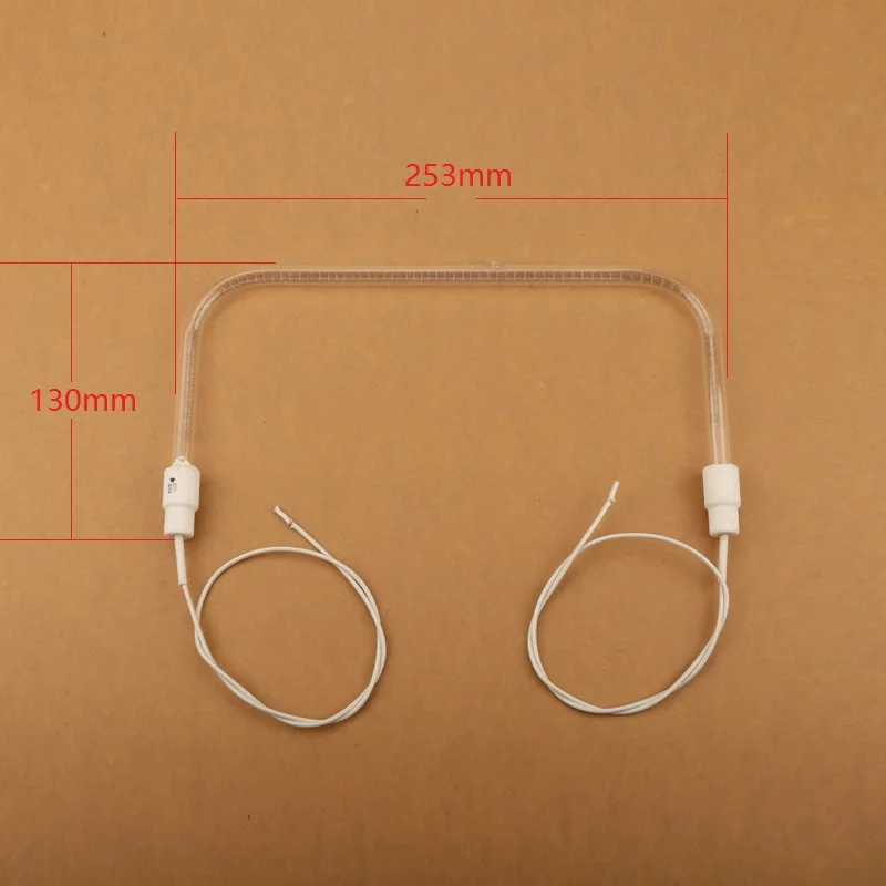 Description Picture 2 of item4PCS big U shape 300W 220V Vacuum Halogen Infrared Quartz Tube for Disinfectant Cabinet Disinfector Germic Tungsten Wire IR lamp