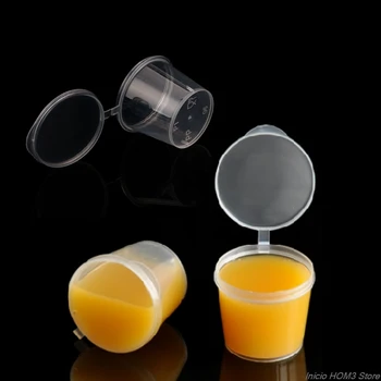 Kitchen Organizer 100Pcs 25ml Plastic Disposable Sauce Cups With Lid Food Storage Containers Clear Transparent Package Boxes
Kitchen Organizer 100Pcs 25ml Plastic Disposable Sauce Cups With Lid Food Storage Containers Clear Transparent Package Boxes