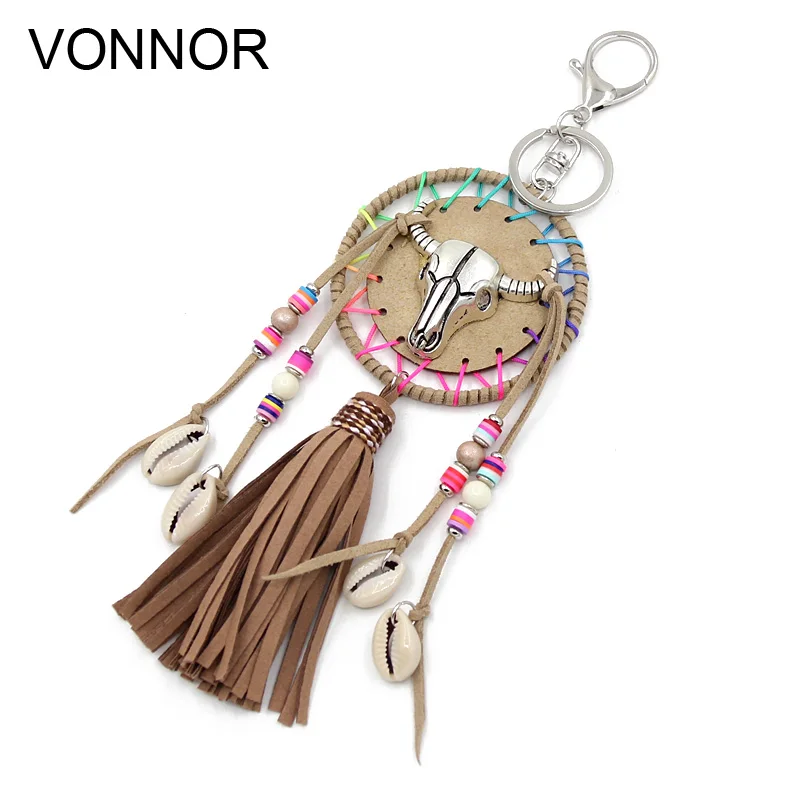 VONNOR Jewelry Boho Keychain Thread Tassel Shells Alloy Cow Head Charm Key Chains Bohemian Accessories for Women
VONNOR Jewelry Boho Keychain Thread Tassel Shells Alloy Cow Head Charm Key Chains Bohemian Accessories for Women