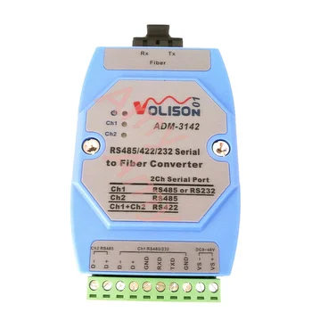 

Light industrial serial cat RS485/422/232 two-way data transmitter 485 SC dual fiber optical transceiver