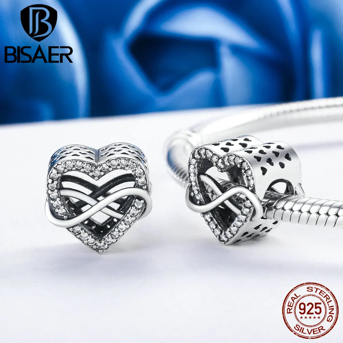 925 Sterling Silver Symbol Of Endless Love, Infinite Love Beads Fit BISAER Charms Silver 925 Original Bracelets Gift ECC432
925 Sterling Silver Symbol Of Endless Love, Infinite Love Beads Fit BISAER Charms Silver 925 Original Bracelets Gift ECC432