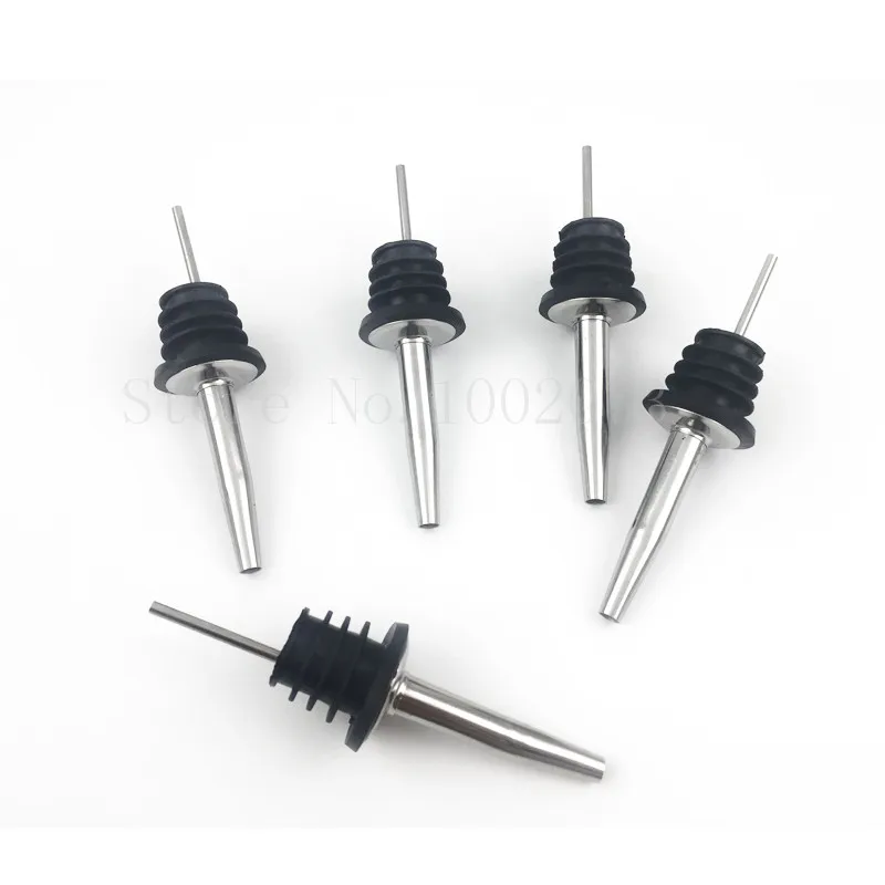 5pcslot Stainless Wine Olive Oil Pourer Dispenser Spout Glass Bottle Pourer Flow Nip Pour Shot (9)
