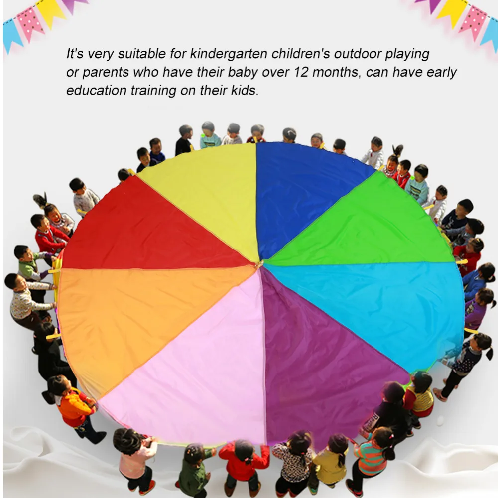2M/3M Kids Parachute Toy Sport Outdoor Games Gymnastics Toy Child Sport Development Rainbow Umbrella Teamwork Jump-sack Ballute
2M/3M Kids Parachute Toy Sport Outdoor Games Gymnastics Toy Child Sport Development Rainbow Umbrella Teamwork Jump-sack Ballute