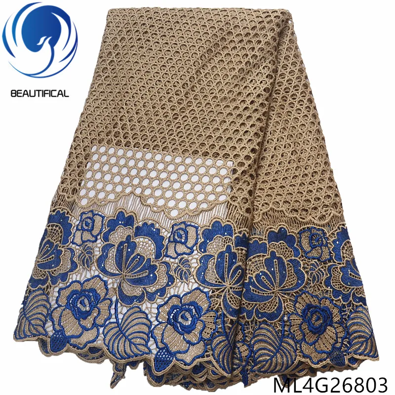 BEAUTIFICAL african lace fabric Latest design chemical lace embroidery fabric with beads water soluble lace stones ML4G268-1
BEAUTIFICAL african lace fabric Latest design chemical lace embroidery fabric with beads water soluble lace stones ML4G268-1