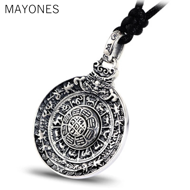 MAYONES Religion Authentic 925 Sterling Silver Round Necklace Pendant Men Chinese Zodiac Signs Vintage Pendants Jewelry For Male
MAYONES Religion Authentic 925 Sterling Silver Round Necklace Pendant Men Chinese Zodiac Signs Vintage Pendants Jewelry For Male