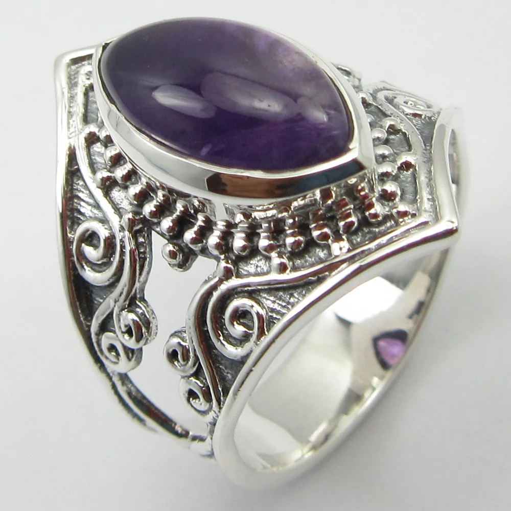 Silver Cab Amethysts HAMMERED Ring Size 7.75 Handcrafted Jewelry Unique Designed
Silver Cab Amethysts HAMMERED Ring Size 7.75 Handcrafted Jewelry Unique Designed
