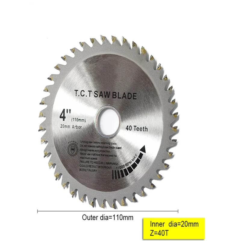 SHR TCT Woodworking Circular Saw Blade 4 Inch 110*1.6*20*40T/30T TCT Woodworking Circular Saw Blade Acrylic Plastic Cutting Blad
SHR TCT Woodworking Circular Saw Blade 4 Inch 110*1.6*20*40T/30T TCT Woodworking Circular Saw Blade Acrylic Plastic Cutting Blad