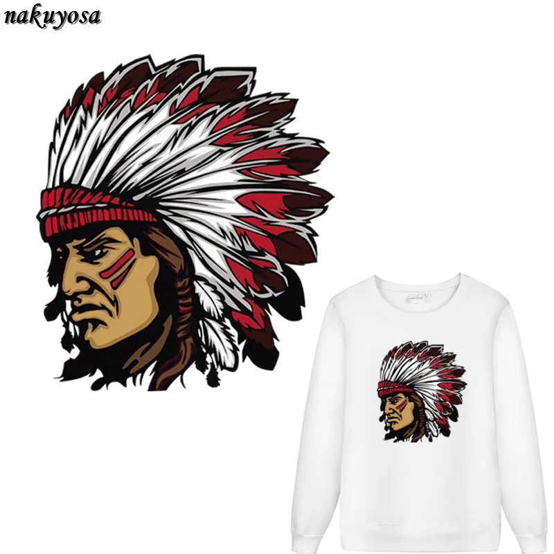 5pcs Tide brand Indians head iron on patch DIY T-shirt Sweater thermal transfer paper patches for clothing parches ropa 25*22CM
5pcs Tide brand Indians head iron on patch DIY T-shirt Sweater thermal transfer paper patches for clothing parches ropa 25*22CM