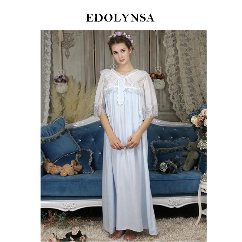 Victorian Nightgown Vintage Sleepwear Women Set Autumn Cotton Sleepshirts Long Romantic Patchwork Night Wear Sleep Dress H686
Victorian Nightgown Vintage Sleepwear Women Set Autumn Cotton Sleepshirts Long Romantic Patchwork Night Wear Sleep Dress H686