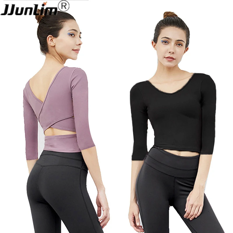 Women Yoga Top Shirts Padded Sport Shirts Cross Back Running Top Quick Dry Gym Fitness Shirts Workout Clothes Outdoor Sportswear
Women Yoga Top Shirts Padded Sport Shirts Cross Back Running Top Quick Dry Gym Fitness Shirts Workout Clothes Outdoor Sportswear