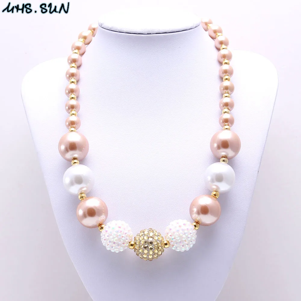 MHS.SUN 1 pc/Lot New Fashion Toddler Baby Chunky Necklace Gold+White Color Kid Bubblegum Beads Necklace Girl Children Jewelry
MHS.SUN 1 pc/Lot New Fashion Toddler Baby Chunky Necklace Gold+White Color Kid Bubblegum Beads Necklace Girl Children Jewelry