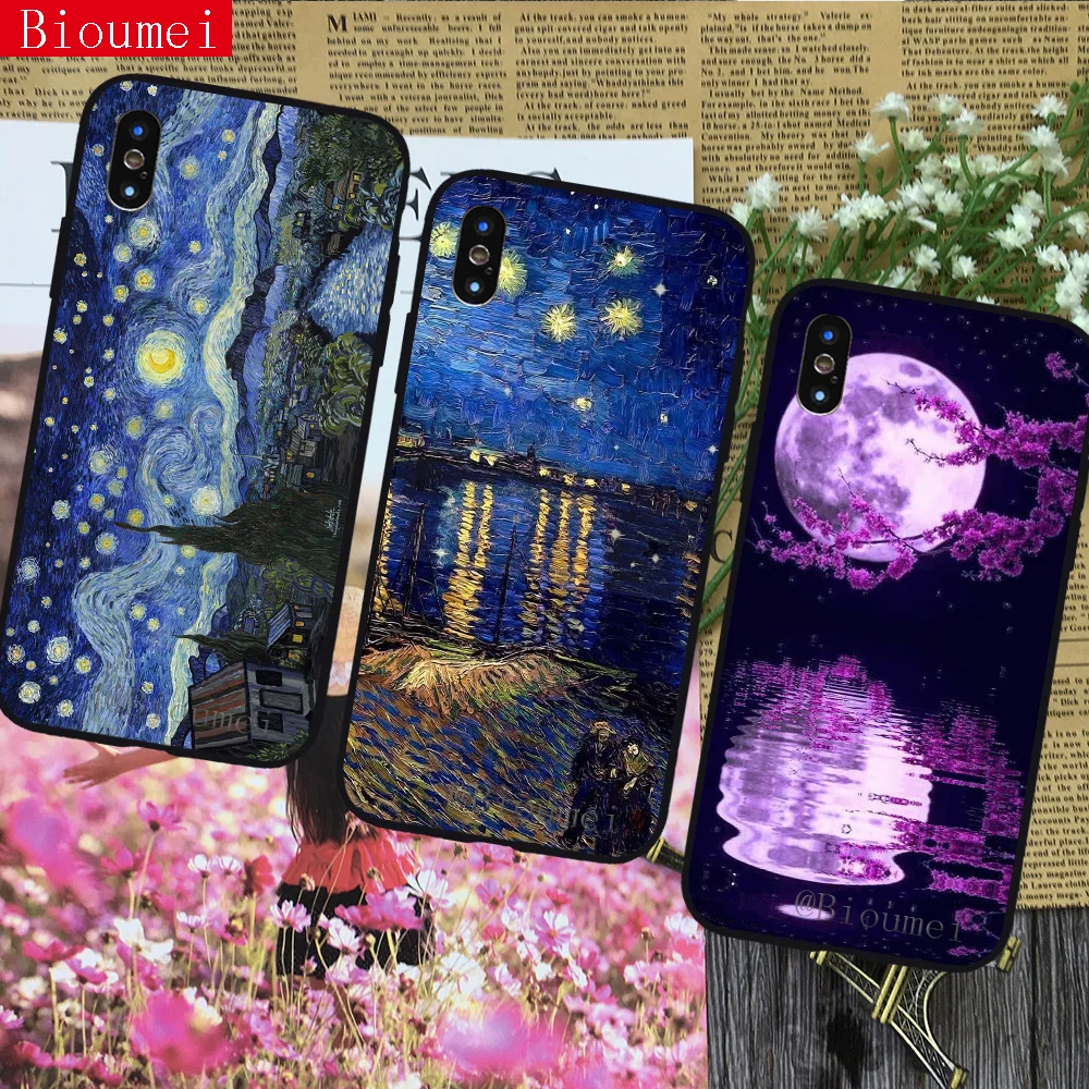 Mobile phone Case for iphone XR XS XS Max Van Gogh starry night Soft TPU Cover Coque for iphone 7 8 5 5S 6 6S Plus X 39
Mobile phone Case for iphone XR XS XS Max Van Gogh starry night Soft TPU Cover Coque for iphone 7 8 5 5S 6 6S Plus X 39