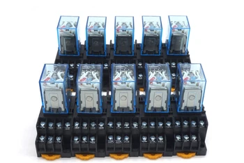 10pcs MY4N-J DC12V 24V AC110V 220V 14 Pin Relay Coil General DPDT Micro Mini Electromagnetic Relay Switch With Socket Base
10pcs MY4N-J DC12V 24V AC110V 220V 14 Pin Relay Coil General DPDT Micro Mini Electromagnetic Relay Switch With Socket Base