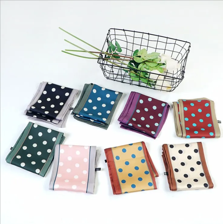 2019 New Fashion Dot Print Silk Scarf Women Luxury Brand Scarf 26 Colors Head Scarf Bag Long Scarves Women Tie Wholesale
2019 New Fashion Dot Print Silk Scarf Women Luxury Brand Scarf 26 Colors Head Scarf Bag Long Scarves Women Tie Wholesale