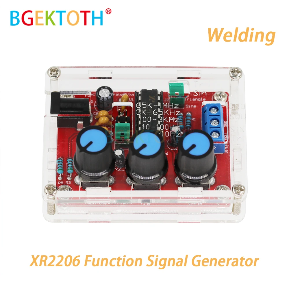 XR2206 Full Assembled Welding Function Signal Generator Welding Sine/Triangle/ Square Output 1HZ-1MHZ
XR2206 Full Assembled Welding Function Signal Generator Welding Sine/Triangle/ Square Output 1HZ-1MHZ