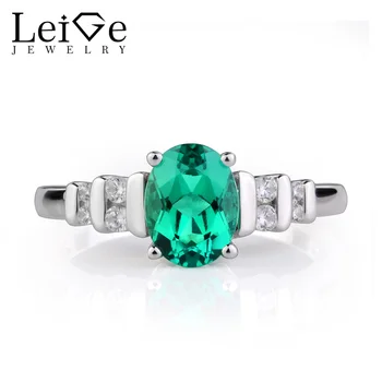 Leige Jewelry Green Emerald Ring Oval Cut Gemstone Engagement Wedding Rings for Women May birthstone Sterling Silver 925
Leige Jewelry Green Emerald Ring Oval Cut Gemstone Engagement Wedding Rings for Women May birthstone Sterling Silver 925