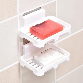 Paste soap box leachate creative wall hanging double deck simple load bearing bathroom double lattice soap rack
Paste soap box leachate creative wall hanging double deck simple load bearing bathroom double lattice soap rack