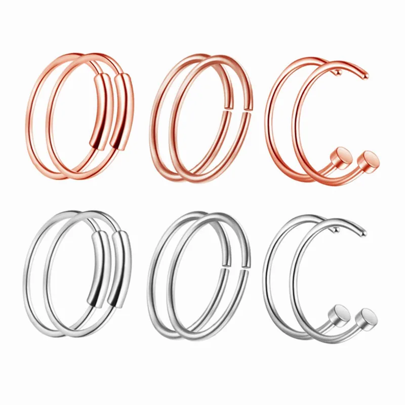 1pc 0.8mm Surgical Steel Cartilage Piercing Stud Small Nose Ring Hoop Fashion Jewelry Ear Helix Lip Body Piercing Women Rings
1pc 0.8mm Surgical Steel Cartilage Piercing Stud Small Nose Ring Hoop Fashion Jewelry Ear Helix Lip Body Piercing Women Rings