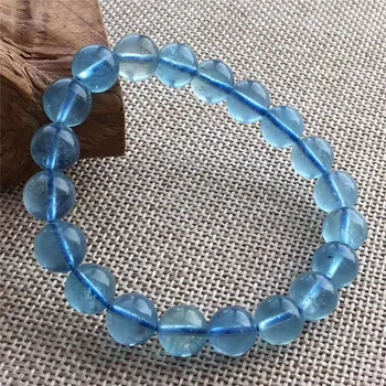 Women Bracelet Natural Aquamarine Blue Stone 9.4mm Single Chains Party Gift Stretch Crystal Round Beads Bracelet Jewelry
Women Bracelet Natural Aquamarine Blue Stone 9.4mm Single Chains Party Gift Stretch Crystal Round Beads Bracelet Jewelry