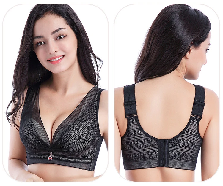 Queenral Super Push Up Bras Women Underwear Lingerie Intimates Wire Free Brassiere Plus Size 34-52 Cup Ladies Bralette BH7