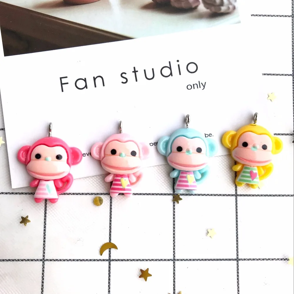 10pcs kawaii resin Little monkey design Charms for DIY decoration neckalce earring key chain Jewelry Making
10pcs kawaii resin Little monkey design Charms for DIY decoration neckalce earring key chain Jewelry Making