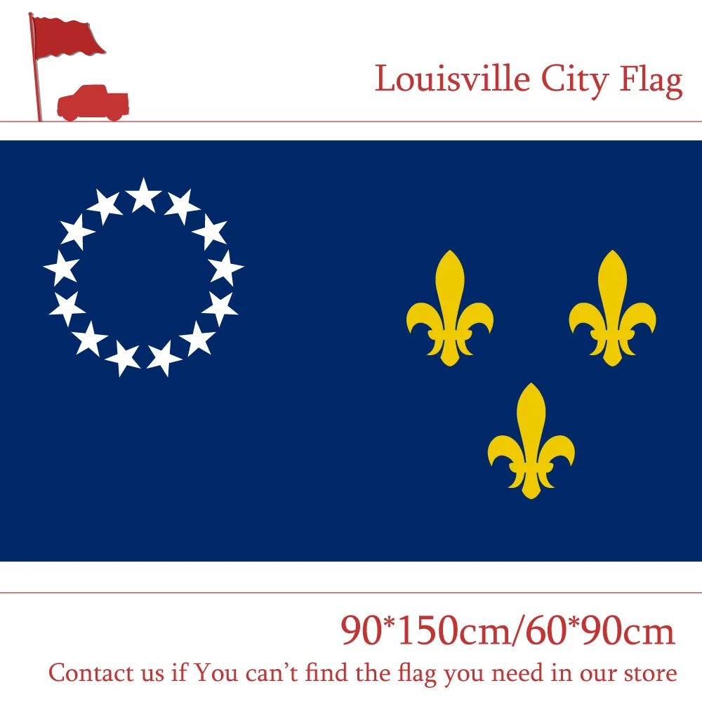 3x5ft US City of Former Louisville Flag State of Kentucky 90*150cm 60*90cm Flag 100d Polyester Banners with Brass Grommets
3x5ft US City of Former Louisville Flag State of Kentucky 90*150cm 60*90cm Flag 100d Polyester Banners with Brass Grommets